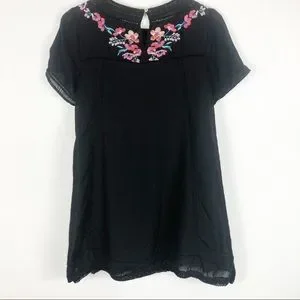 Babydoll Dress Umgee Black Embroidered Dress Umgee Dresses Umgee Embroidered  Baby Doll Mini Dress Black